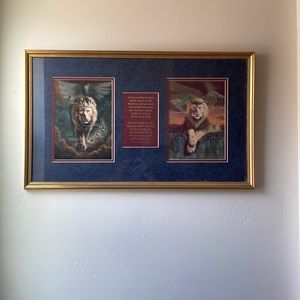 Lion of Judah and Lion of the tribe of Judah double print picture wall decor